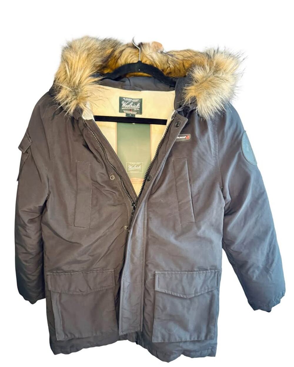 NWT Woolrich Kids Arctic Down Parka with Removable Fur Collar Size 8
